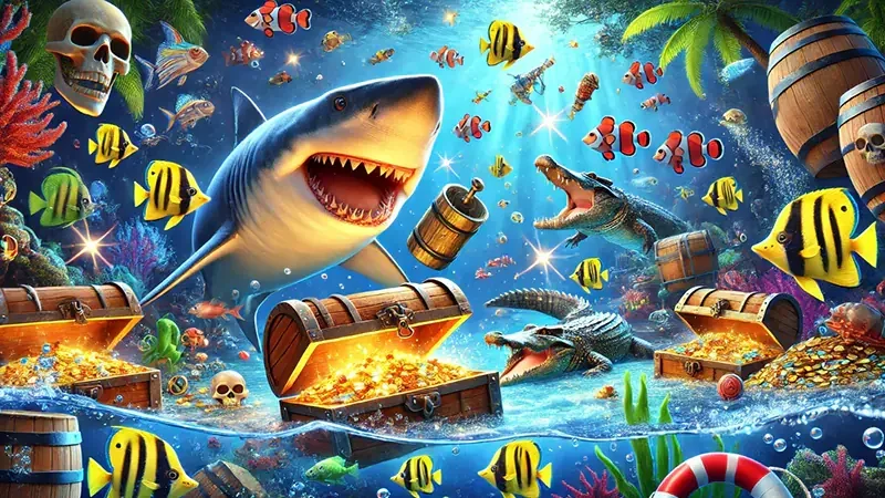 Arena bawah laut dalam permainan tembak ikan
