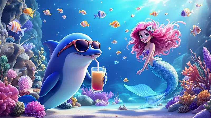 Kontrol tembak ikan pada tampilan permainan mobile